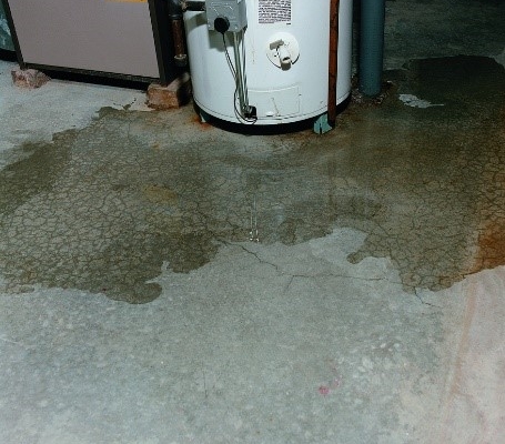 leak underneath water heater