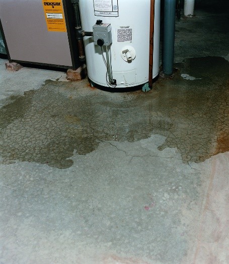 leak underneath water heater